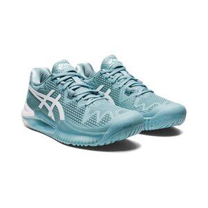 ASICS Women's Gel-Resolution 8 Tennis Shoes, 5, Smoke Blue/Blue